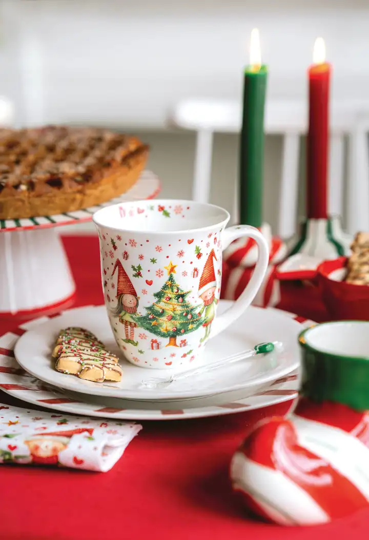 Ambiente Europe: Elves by the Tree: Weihnachtstisch mit Elfen
