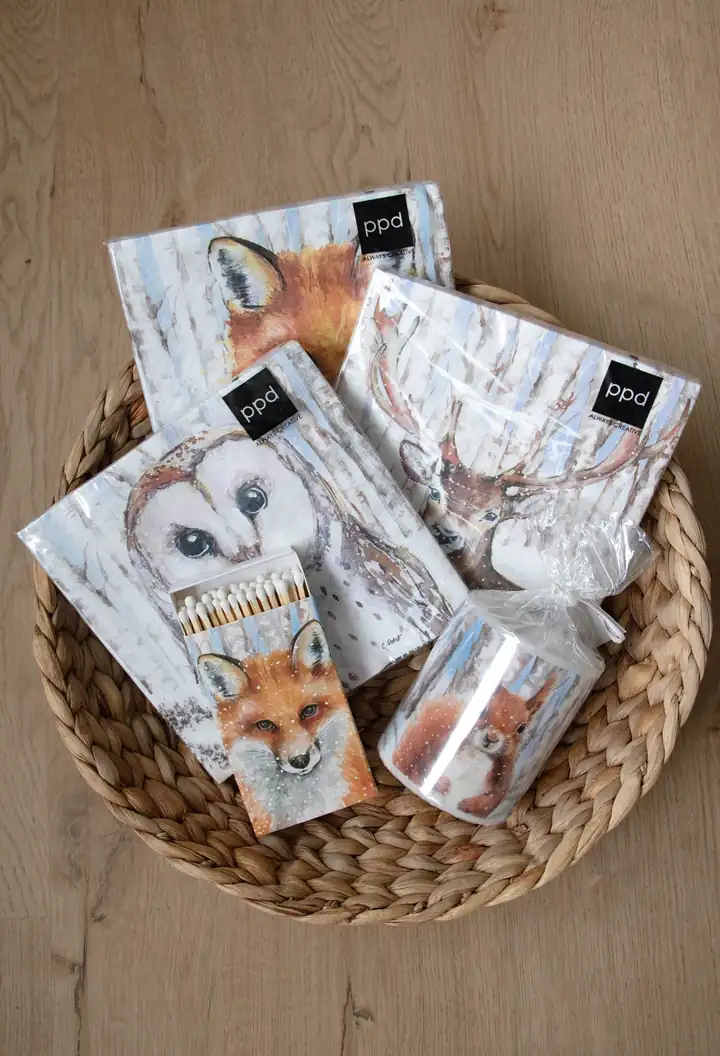 ppd: ppd Winter Animals: Tassen in Geschenkbox mit Waldtieren