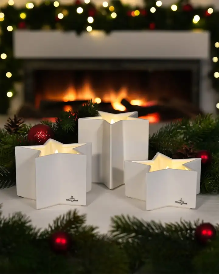 Villeroy & Boch: Villeroy & Boch Luzern: LED Kerze im Porzellanstern