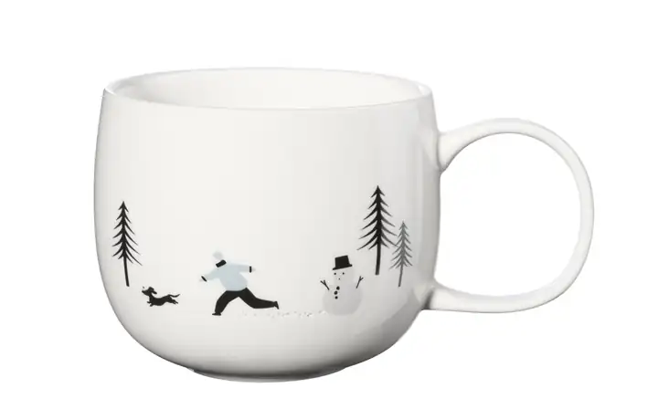 ASA Selection ASA Snow tracks: Wintertassen mit gravierten Spuren, Ansicht 2