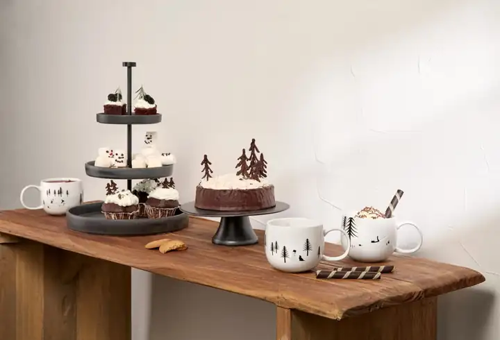 ASA Selection ASA Snow tracks: Wintertassen mit gravierten Spuren, Ansicht 3